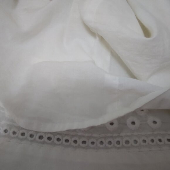 Talbots | Embroidered Eyelet Sheath Sleeveless Ivory White Dress | Size 18 - Picture 9 of 13